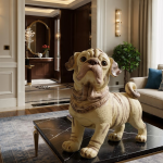 life size realistic pug dog sculpture statue luxury hand painted canine home decor by luxeholic
