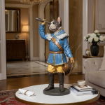 bulldog explorer sculpturestatue telescope dog figurine quirky decor dog lover gift by luxeholic