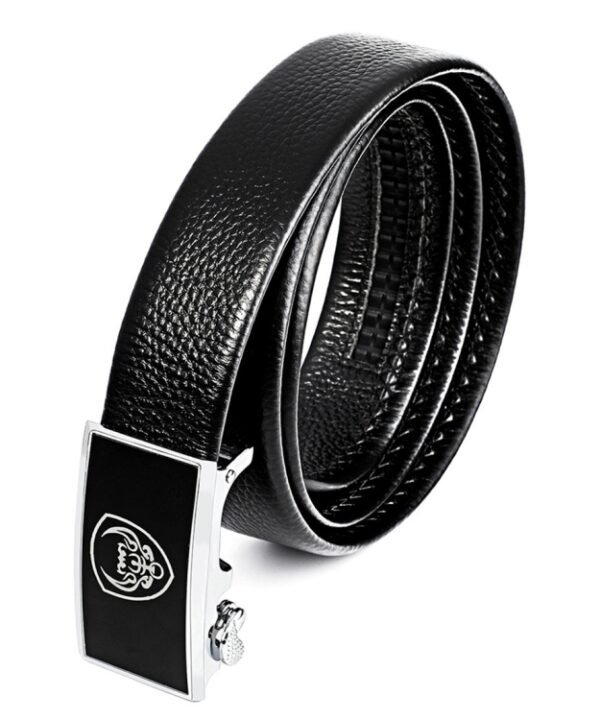 Men Casual Cow Leather Belt Waistband with Buckle Head, Length: 130cm, Length: 130cm