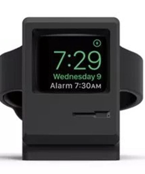 Retro Style Silica Gel Apple Watch Charging Dock Stand Holder Station