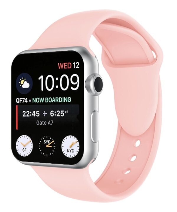 Double Rivets Silicone Watch Band for Apple Watch Series 3 & 2 & 1 42mm, Apple Watch 42mm