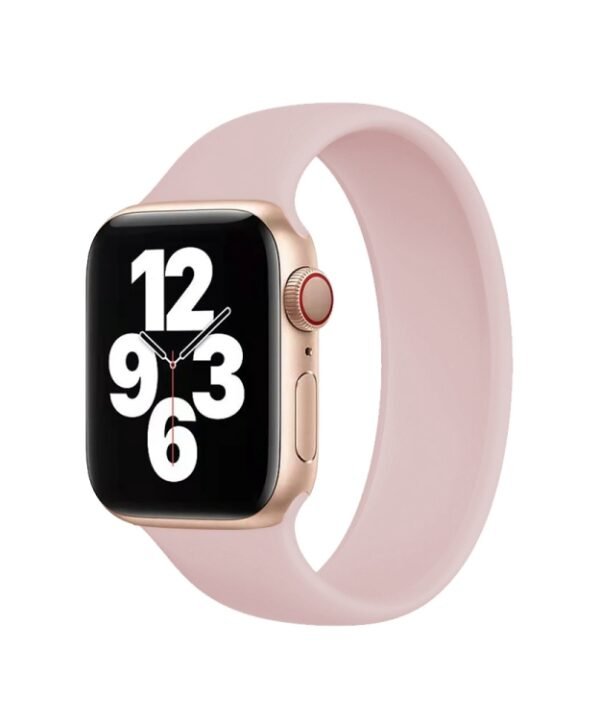 For Apple Watch Series 10 42mm / 9&8&7 41mm / SE 3&SE 2&6&SE&5&4 40mm / 3&2&1 38mm Solid Color Elastic Silicone Watch Band, Size:S 130mm