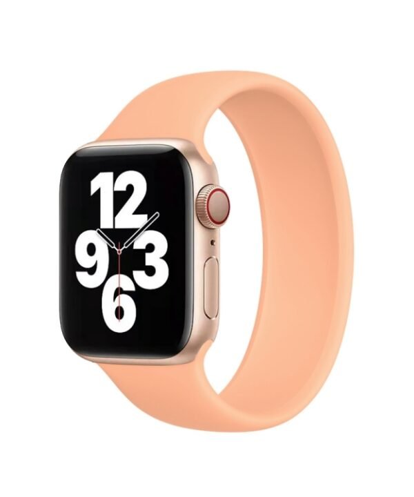 For Apple Watch Ultra 49mm&Watch Ultra 2 49mm / Series 10 46mm / 9&8&7 45mm / SE 3&SE 2&6&SE&5&4 44mm / 3&2&1 42mm Solid Color Elastic Silicone Watch Band, Size:S 130mm