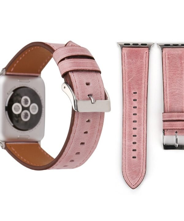 For Apple Watch Series 10 42mm / 9&8&7 41mm / SE 3&SE 2&6&SE&5&4 40mm / 3&2&1 38mm Fresh Style Genuine Leather Watch Band, 38mm