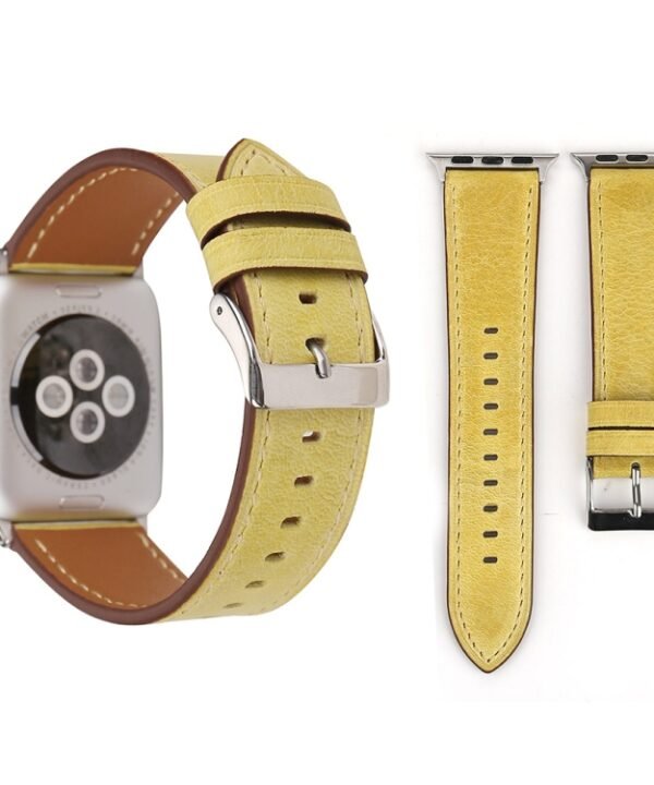 For Apple Watch Ultra 49mm&Watch Ultra 2 49mm / Series 10 46mm / 9&8&7 45mm / SE 3&SE 2&6&SE&5&4 44mm / 3&2&1 42mm Fresh Style Genuine Leather Watch Band, 42mm