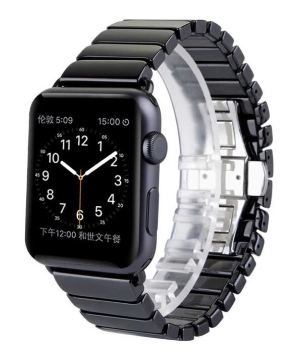 For Apple Watch Ultra 49mm&Watch Ultra 2 49mm / Series 10 46mm / 9&8&7 45mm / SE 3&SE 2&6&SE&5&4 44mm / 3&2&1 42mm Delicate Ceramics Wrist Watch Band, 42mm