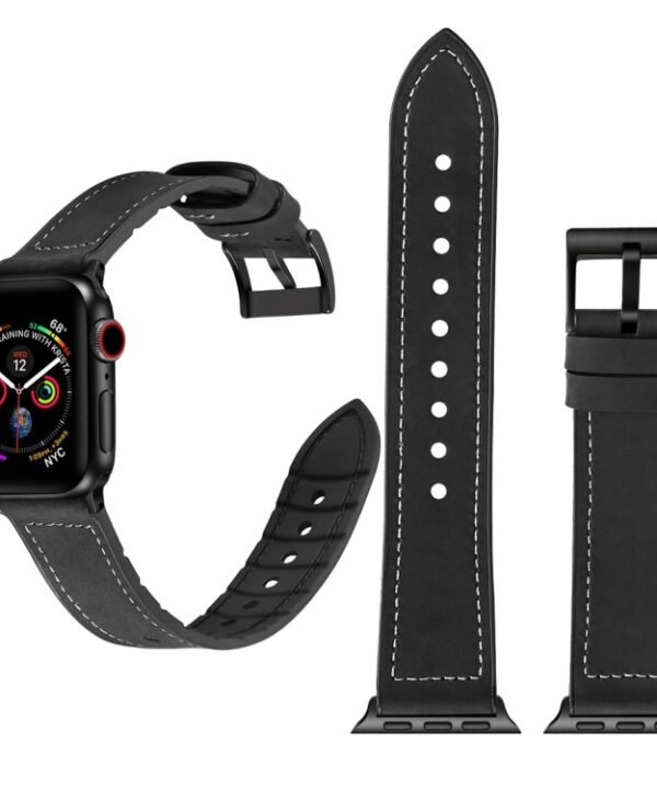 Solid Color TPU + Stainless Steel Watch Band for Apple Watch Series 7 45mm / 6 & SE & 5 & 4 44mm / 3 & 2 & 1 42mm, 44mm