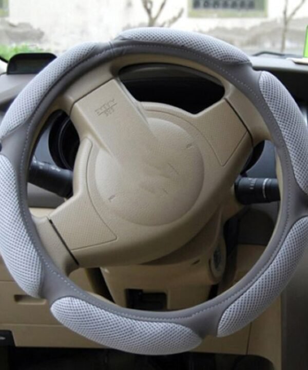 Sandwich Steering Wheel Cover, Grey and  white glue#38cm, Beige and white glue#38cm, Red and white glue#38cm, Black and white glue#38cm
