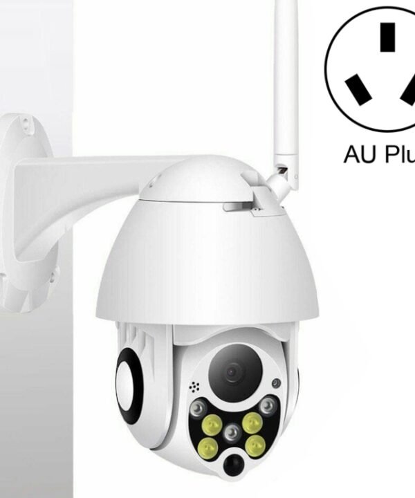 Wireless Surveillance Camera HD PTZ Home Security Outdoor IP66 Waterproof Network Dome Camera, Support Night Vision & Motion Detection & TF Card, US Plug, 2.0 MP