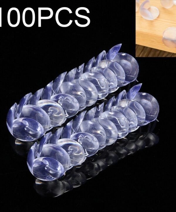 100 PCS Baby Desk Corner Safety Cover Pad Hemisphere Shape Children Table Anti-collision Protector Cushion with Double-sided Adhesive