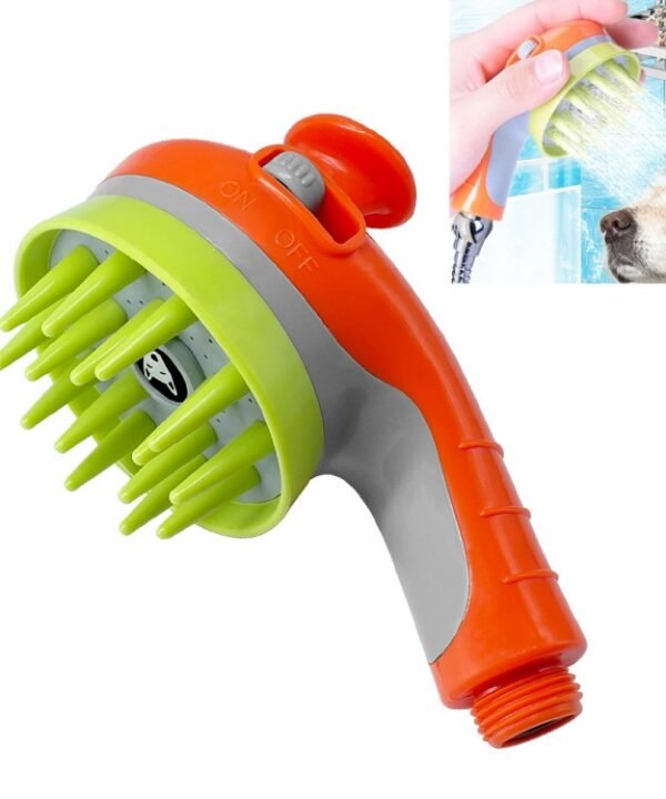 Pet Shower Shower Brush with Non-slip Handle Nozzle