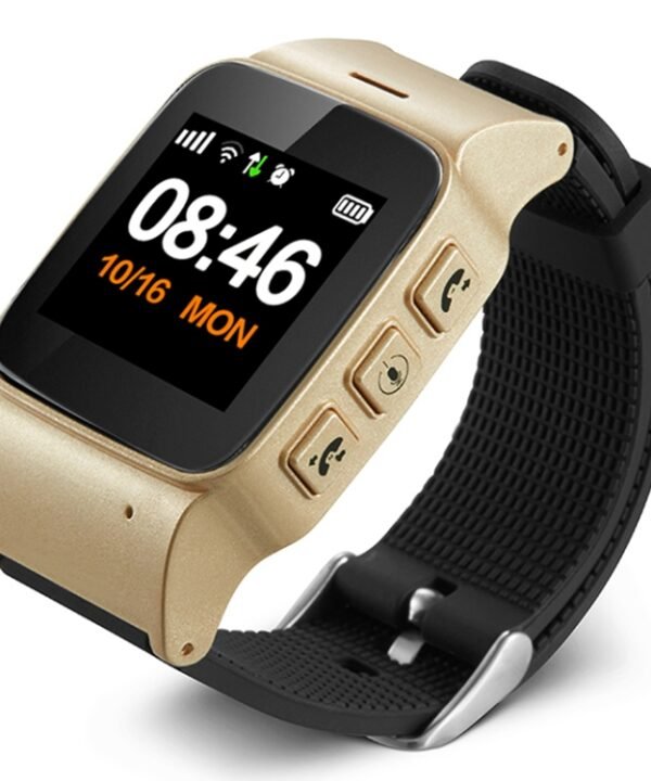 D99+ 1.22 inch HD LCD Screen GPS Smartwatch for the Elder Waterproof, Support GPS + LBS + WiFi Positioning / Two-way Dialing / Voice Monitoring / One-key First-aid / Wrist off Alarm / Safety Fence, D99+ Black, D99+ Rose Gold, D99+ Silver