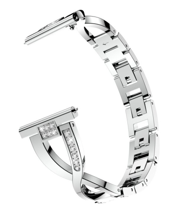 X-shaped Diamond Stainless Steel Wrist Strap WatchBand for Galaxy Watch Active 20mm