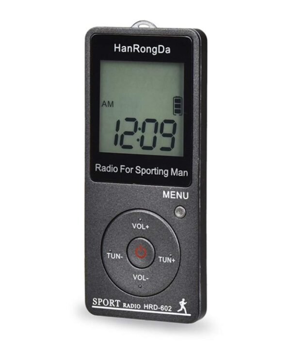 HRD-602 Digital Display FM AM Mini Sports Radio with Step Counting Function