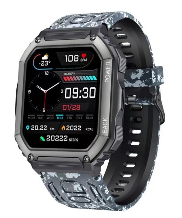KR06 Waterproof Pedometer Sport Smart Watch, Support Heart Rate / Blood Pressure Monitoring / BT Calling