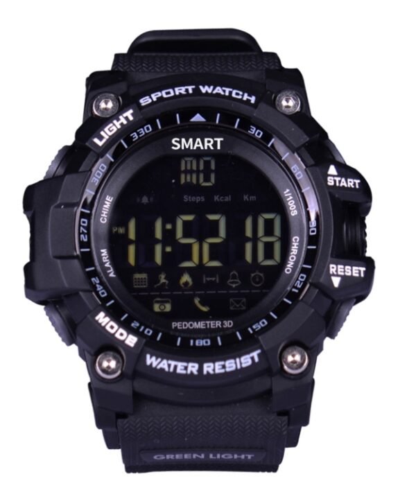 EX16 1.12 Inch FSTN LCD Full Angle Screen Display Sport Smart Watch, IP67 Waterproof, Support Pedometer / Stopwatch / Alarm / Notification Remind / Call Notify / Camera Remote Control / Calories Burned, Compatible with Android and iOS Phones