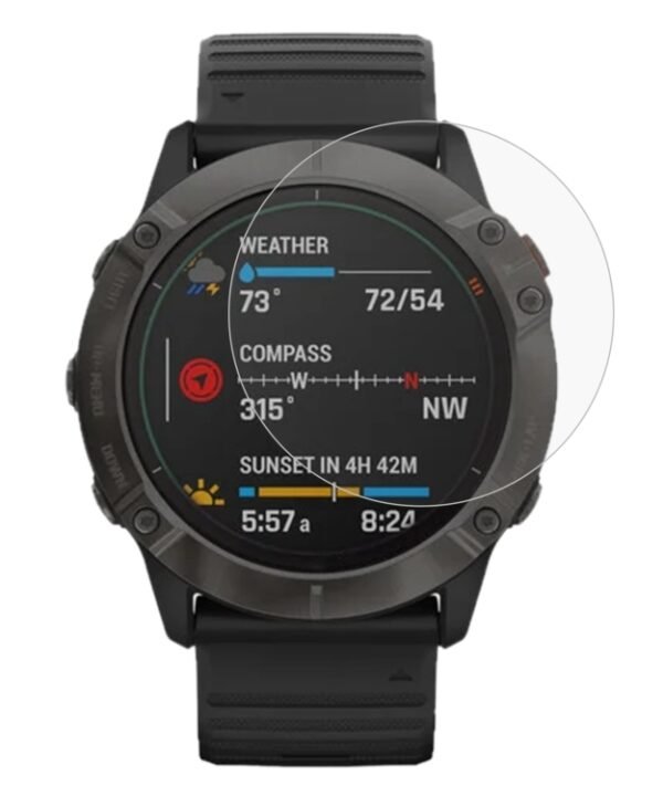 For Garmin Fenix 6X Pro 0.26mm 2.5D 9H Tempered Glass Film Screen Protector