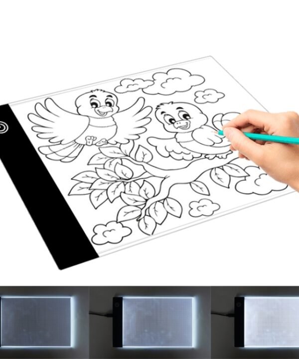 2.2W 5V LED Three Level of Brightness Dimmable A5 Acrylic USB Copy Boards Anime Sketch Drawing Sketchpad