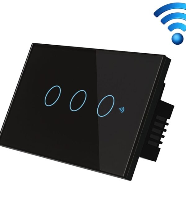 TC120 Wifi Smart Light Switch Glass Screen Touch Panel Voice Control Wireless Wall Switch Work with Alexa Echo / Google Home
