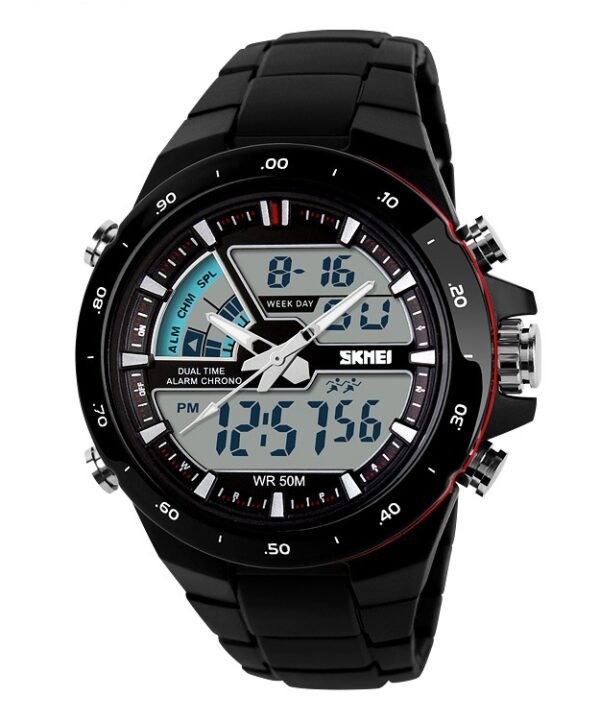 SKMEI 1016 Multifunctional Men Outdoor Sports Noctilucent Waterproof Double Digital Watch