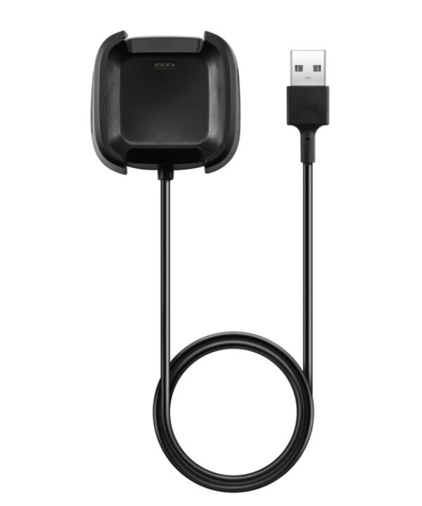 Replacement USB Charger Charging Cable Dock Adapter for Fitbit Versa Smartwatch, Cable Length: 1m