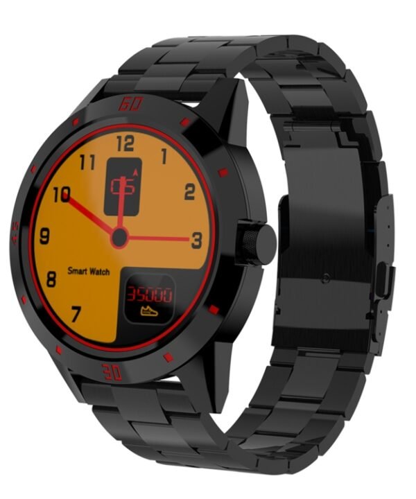 N6 Smart Watch 1.3 inch TFT Screen MTK2502C Bluetooth4.0, Stainless Steel Watch Band, Support Heart Rate Monitor & Pedometer & Sleep Monitor & Sedentary Reminder, Stainless Steel Watch Strap/Black, Stainless Steel Watch Strap/Silver