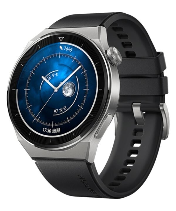 HUAWEI WATCH GT 3 Pro Titanium Smart Watch 46mm Genuine Leather Wristband, 1.43 inch AMOLED Screen, Support ECG / GPS / 14-days Battery Life, 46mm Rubber Wristband, 46mm Genuine Leather Wristband