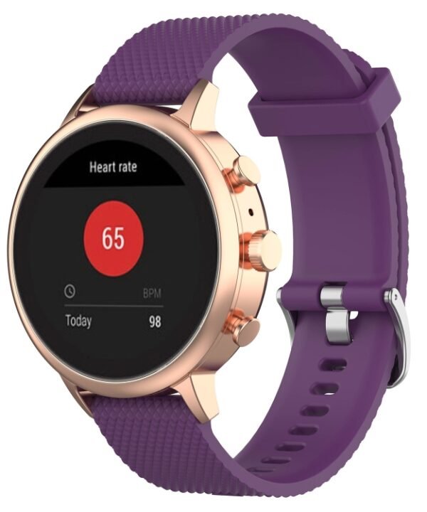 18mm Texture Silicone Wrist Strap Watch Band for Fossil Female Sport / Charter HR / Gen 4 Q Venture HR