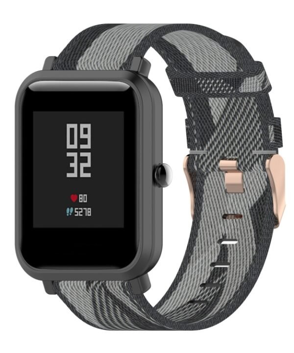 20mm Stripe Weave Nylon Wrist Strap Watch Band for Huami Amazfit GTR 42mm / GTS / BIP / BIP Lite