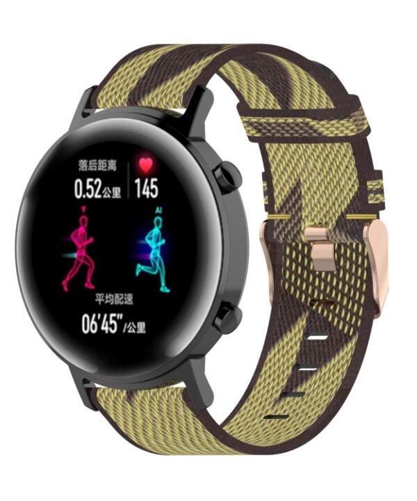 20mm Stripe Weave Nylon Wrist Strap Watch Band for Huawei GT 2 42mm / Honor Magic Watch 2 42mm