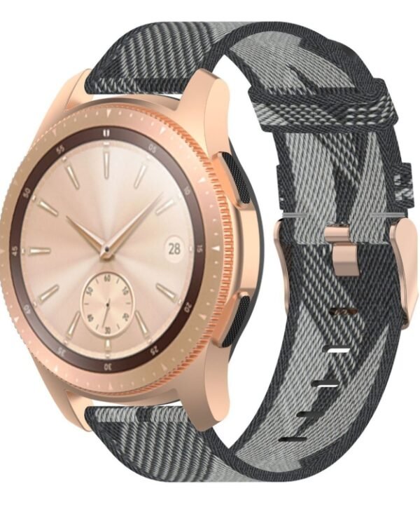20mm Stripe Weave Nylon Wrist Strap Watch Band for Galaxy Watch 42mm, Galaxy Active / Active 2, Gear Sport, S2 Classic