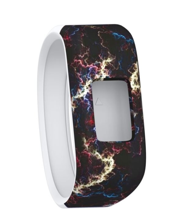 Colourful Feathers Pattern Silicone Sport Watch Band for Garmin Vivofit JR, Size: Large