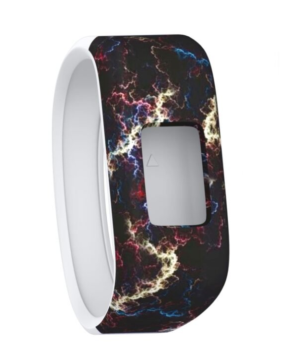 Colourful Feathers Pattern Silicone Sport Watch Band for Garmin Vivofit JR, Size: Small