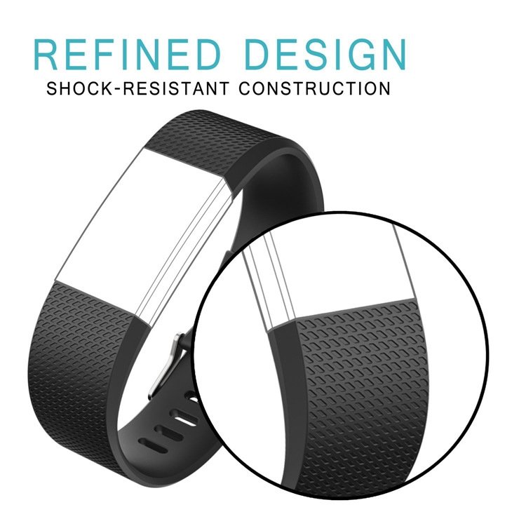 Square Pattern Adjustable Sport Watch Band for FITBIT Charge 2, Size: L, 12.5x8.5cm, L, Red, L, Green, L, Rose Red, L, Grey, L, Sky Blue, L, Blue, L, White, L, Aqua Blue, L, Light Grey, L, Black, L, Light Pink, L, Coffee, L, Light Purple... - Image 3