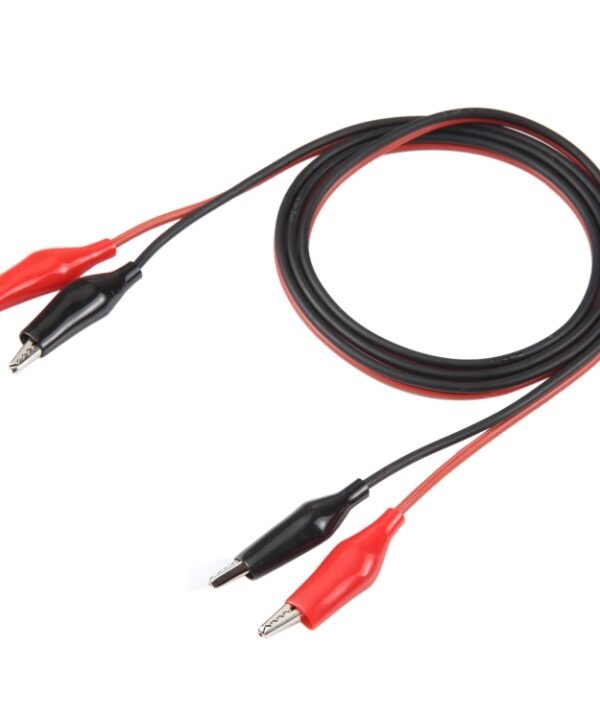 Dual Alligator Clip Test Lead Probe Cable, Length: 1m