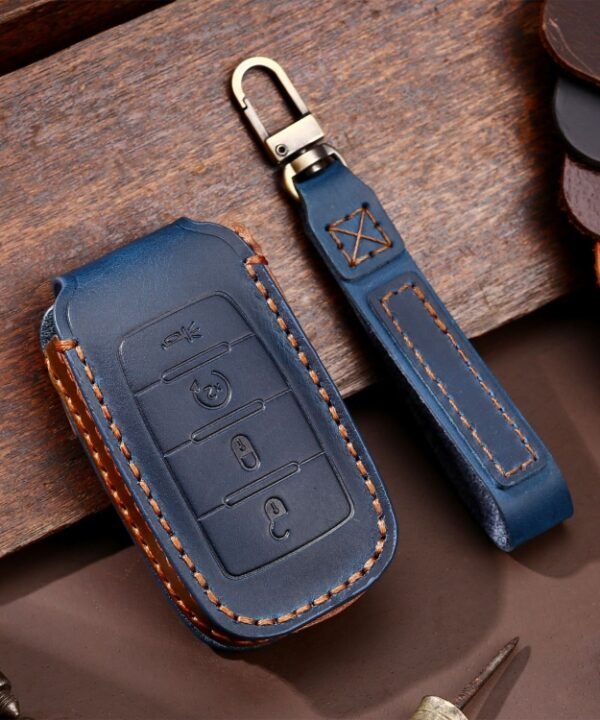 For Dodge Ram 4-button C161 Car Key Leather Protective Case, 4-button