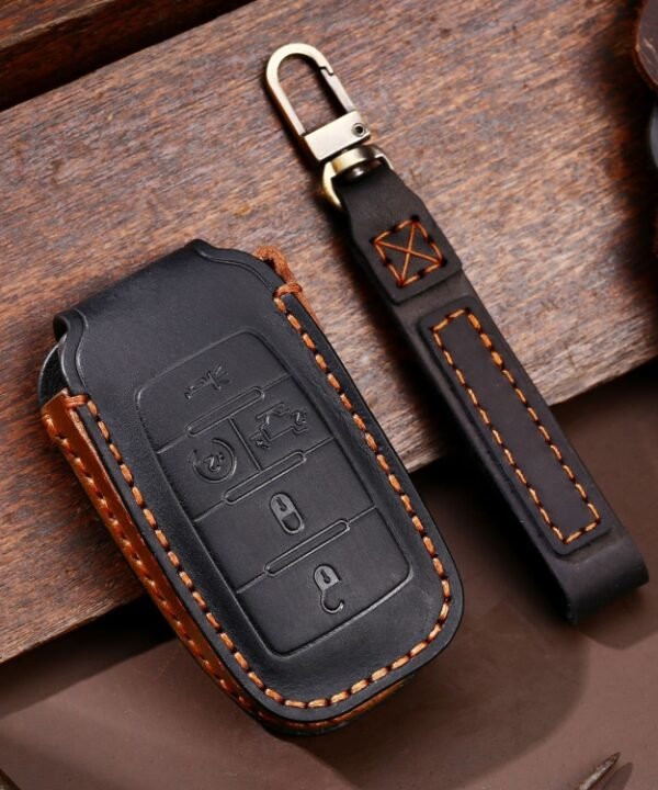 For Dodge Ram 5-button C162 Car Key Leather Protective Case, 5-button