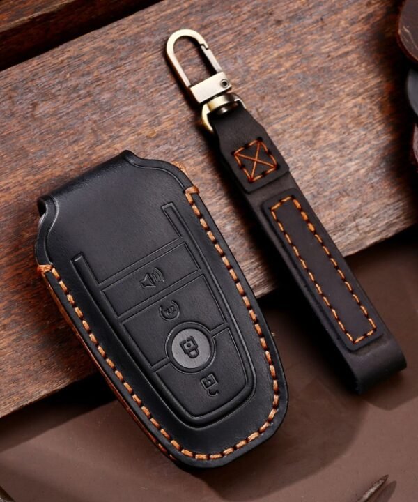 For Ford F-150 4-button C072 Car Key Leather Protective Case, C072