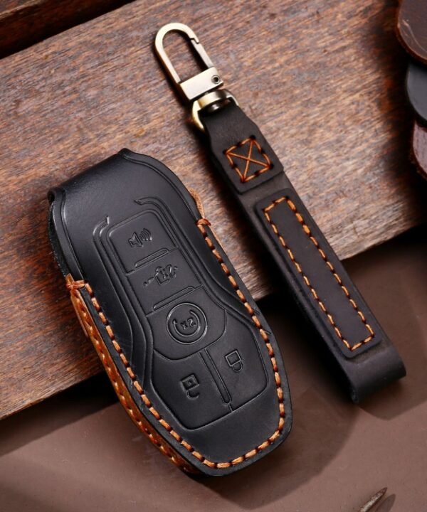 For Ford F-150 3-button C074 Car Key Leather Protective Case, C074