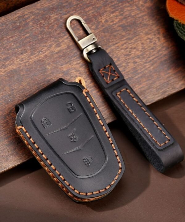 For Cadillac / CT5 / CT6 / XT6 4-button C086 Car Key Leather Protective Case, C086