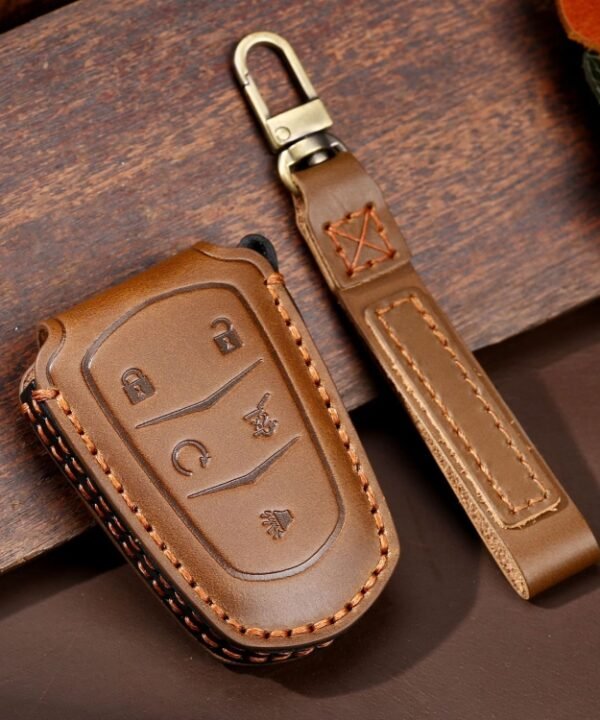 For Cadillac / CT5 / CT6 / XT6 5-button C087 Car Key Leather Protective Case, C087