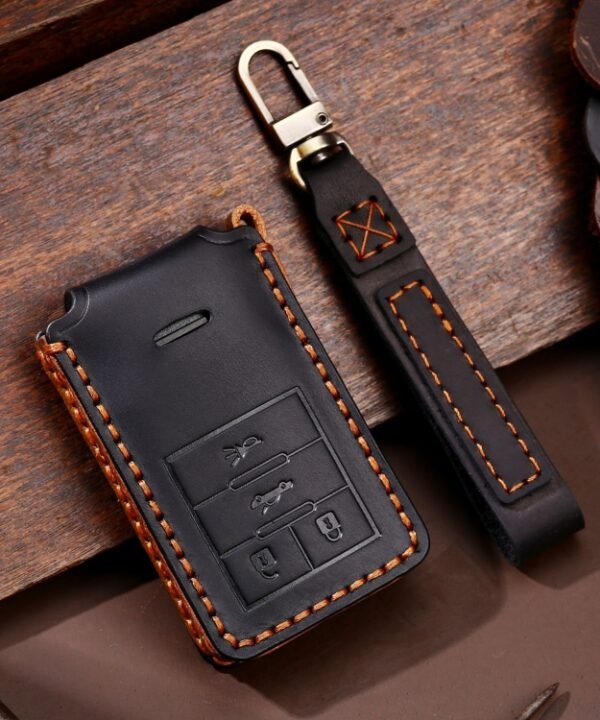 For Cadillac 4-button C090 Car Key Leather Protective Case, C090