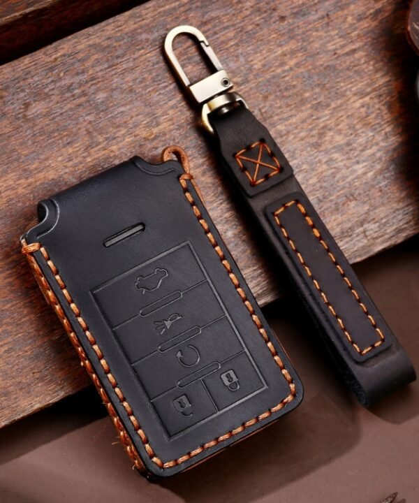 For Cadillac 5-button C091 Car Key Leather Protective Case, C091