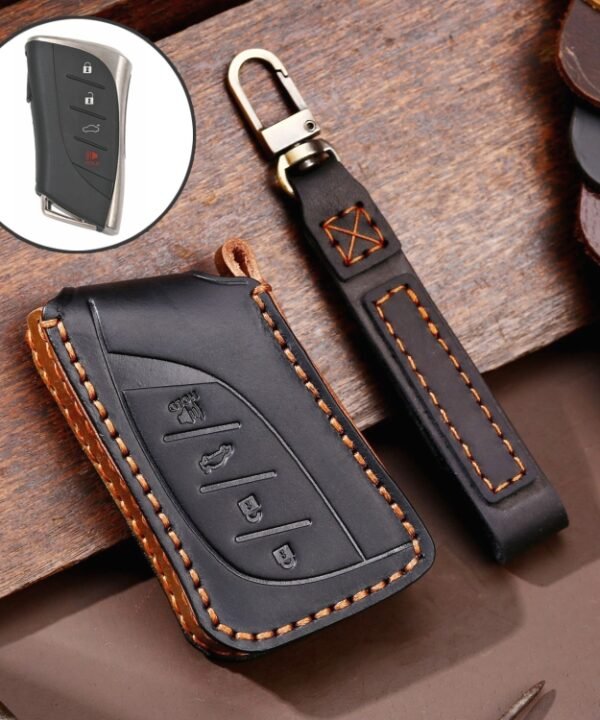 For Lexus 4-button Hallmo Car Cowhide Leather Key Protective Cover Key Case, C131