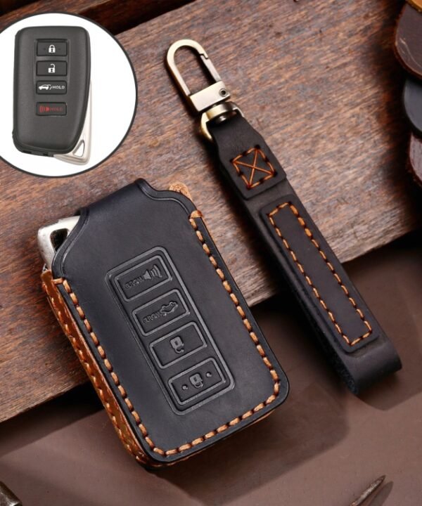 For Lexus 4-button Hallmo Car Cowhide Leather Key Protective Cover Key Case, C129