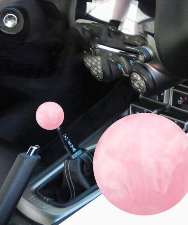 Car Modified Marble Star Gear Head Shifter Cover with Adapter, Pink, Green, Light Green, Light Blue, Purple