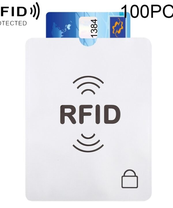 100pcs Aluminum Foil Anti Theft RFID Blocking Sleeve Passport Passbook Protector, Size: 13.5*10.5cm