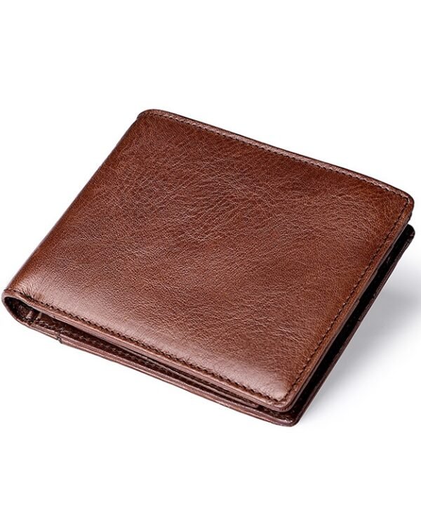 8016 Retro Cowhide Leather Multiple Card Slots Wallet for Men, with Removable Card Holder