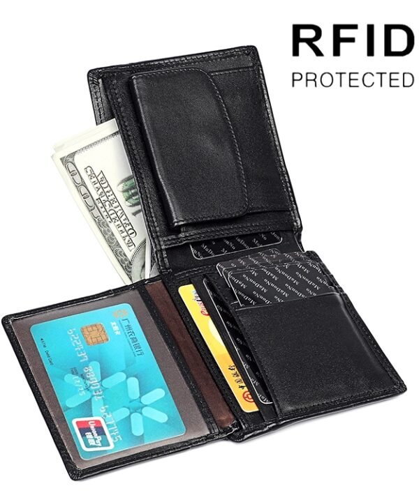 8020 Horizontal Retro Crazy Horse Texture Leather Anti-magnetic RFID Wallet Clutch Bag for Men, with Card Slots, 8020 Black, 8020 Coffee, 8020 Yellowish-brown