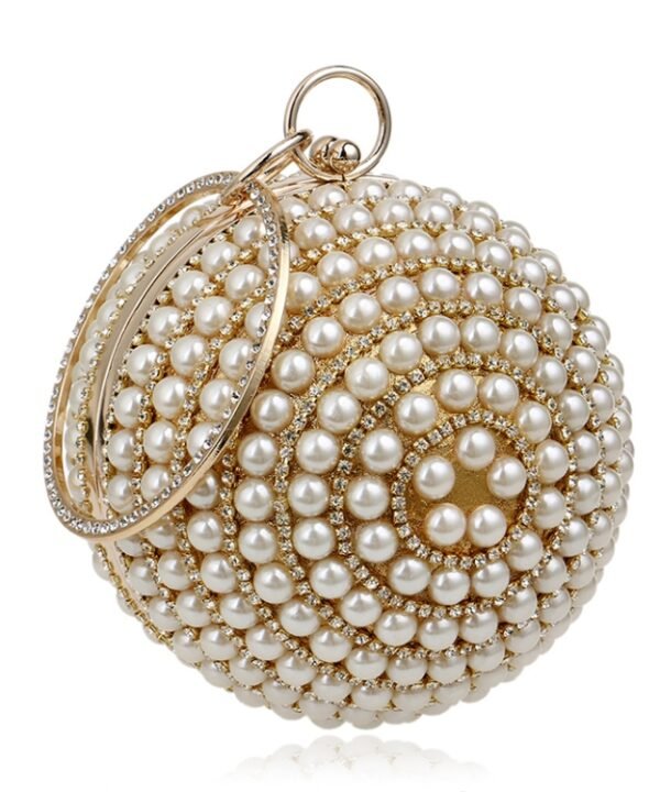 Ball Shape Women Fashion Banquet Party Pearl Handbag